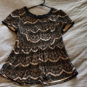 Peplum lace top